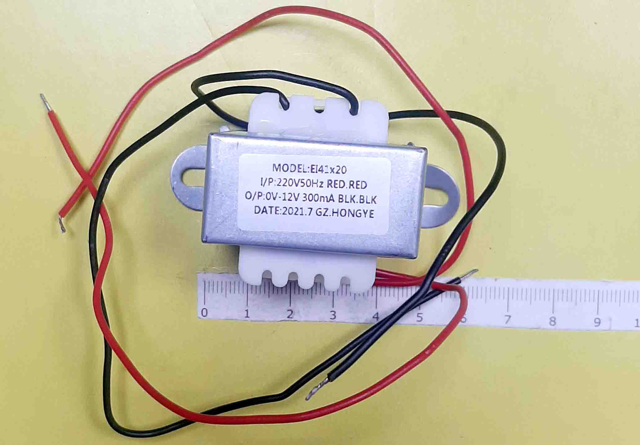 Трансформатор 300mA 12V 5VA  41*20 мм